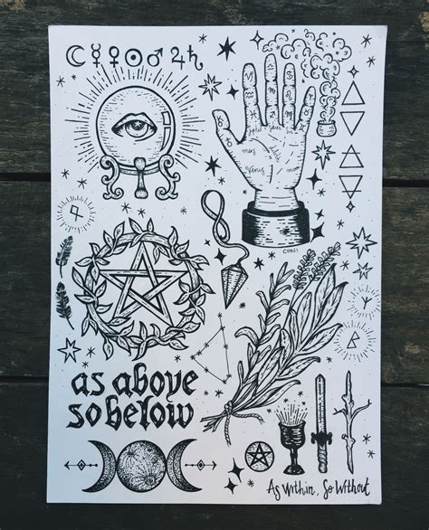 Witchcraft arts tattoo